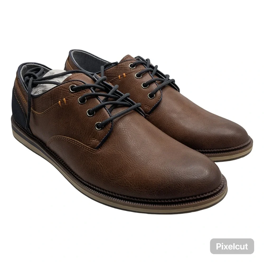 Sonoma Goods For Life Mens Freer Oxford Shoes Cognac 8.5